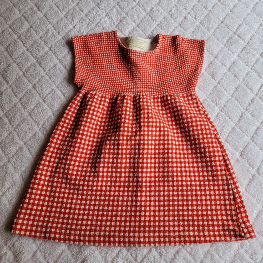Zara red and white checkered dress